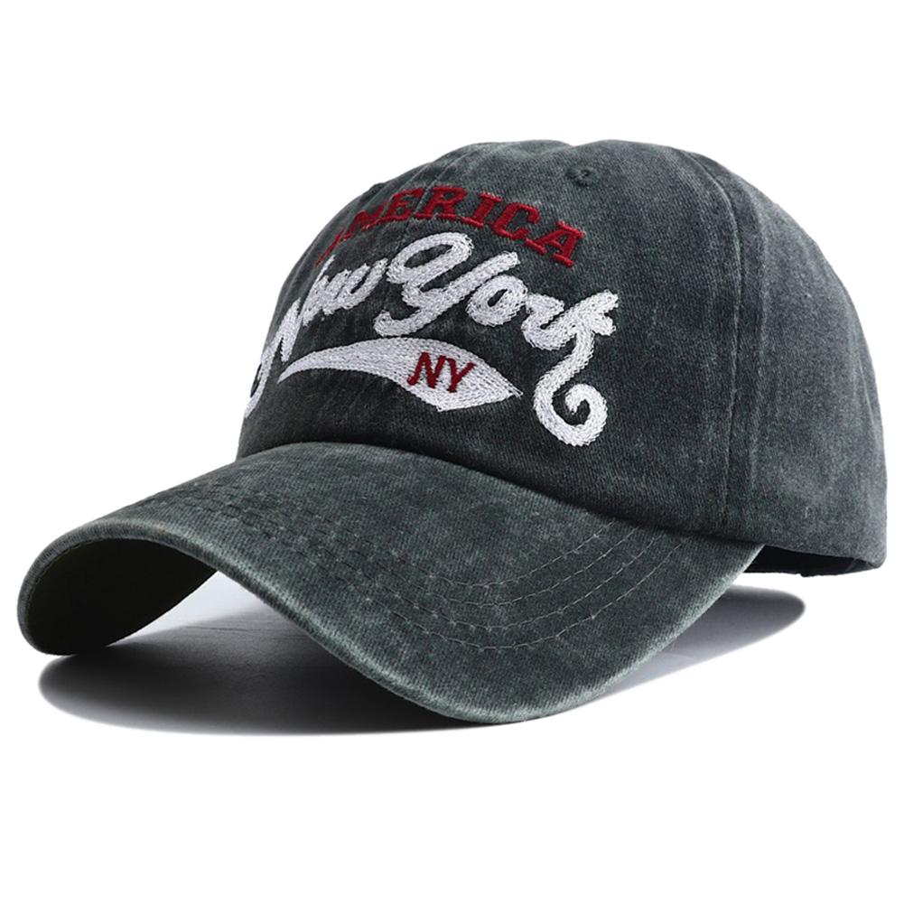 Retro Letter Embroidered Baseball Cap For Women Men Hip Hop Urban Street Style Fishing Snapback Hat Women'S Washed Old Duckbill Cap Gorras Hombre