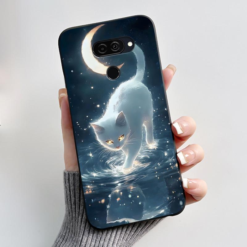 Casing For LG K40S K50S Soft Case LM-X430 LM-X540 Aesthetic Fashion Cute Cat Cartoon Phone Back Cover Shockproof Silicone Bumper