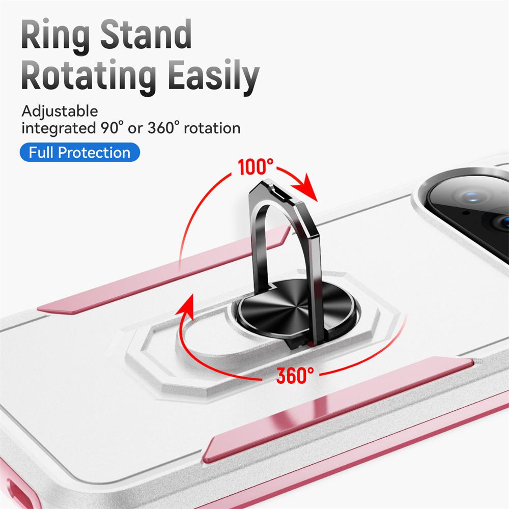 Luxury Armor Magnetic Folding Stand Holder Phone Case For Google Pixel 10 9 Pro XL 9A 8A 8 7A 7 6 6A Color Collision Back Cover