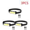 2-10PCS USB LED Headlamp 3 Modes Flashlight Waterproof Head Light Adjustable Headband for Camping Fishing Running Biking