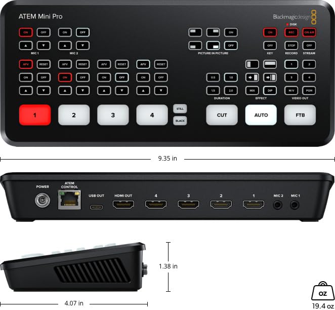 Дизайн Live Production Switcher ATEM Mini Pro SWATEMMINIBPR Blackmagic