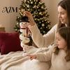 Winter Yarn Crafts for Family Christmas Spiral Crochet Kit, DIY Snowman Santa Craft Holiday Knitting Supplies Adults Handmade Hanging Ornament