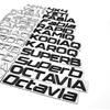 Metal Car Letters Rear Trunk Decals Emblem Badge  Sticker For Skoda Octavia Superb RAPID FABIA KAMIQ KAROQ KODIAQ YETI 4X4