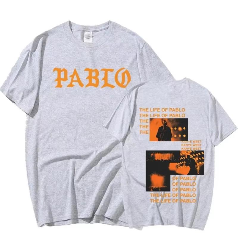 Футболка с принтом рэпера Канье Уэста, Футболка THE LIFE OF PABLO, Унисекс Хип-хоп Мода Свободная Укороченная Комфорт Женская и Мужская Футболка