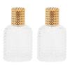 2pcs Glass Perfume Atomizer Bottle Refillable Empty Clear Glass Spray Bottles for Travel 50ml Gold