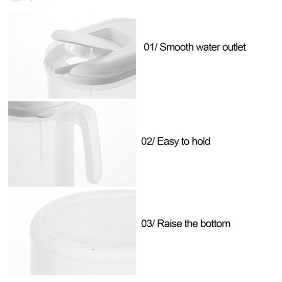 1800/2200 мл чайник для холодной воды, большая емкость, пластиковая кастрюля, круглая ручка для выпуска воды, специальный чайник для холодной воды