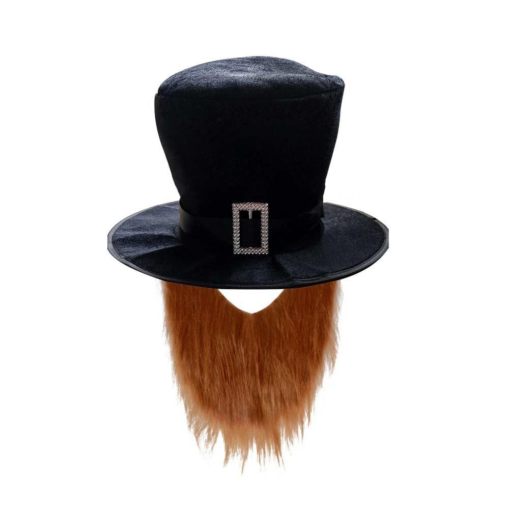 Adorable Formal Costume Hat Dress Up Black Magician Hat Cosplay Outfit Black Top Hat Theme Party