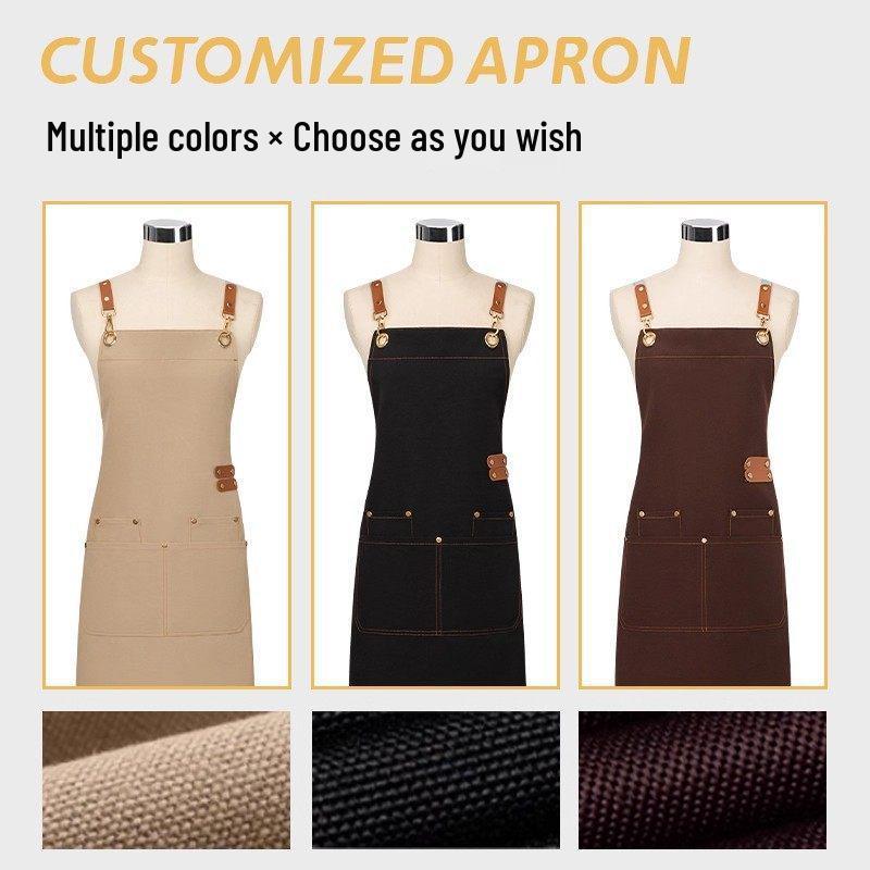 Multifunctional Apron for Kitchen, Gardening, Studio, Supermarket, Milk Tea, Nail Art, Catering, and Waitstaff.