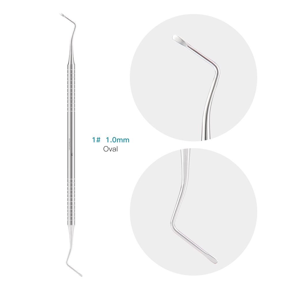 1 шт. AZDENT Дентальный экскаватор Эндо ложка Двусторонние инструменты Нержавеющая сталь Лечение кариеса зубной полости Лабораторный инструмент