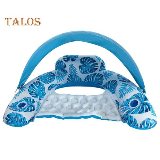 Плавающий бассейн с навесом, надувной шезлонг для взрослых, плавательный бассейн, водное кресло, шезлонг для летних пляжных вечеринок, водных развлечений