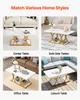 VEVOR Coffee Table, Modern Faux Marble Coffee Table, 2-Tier Rectangle Center Desk with Geometric Legs