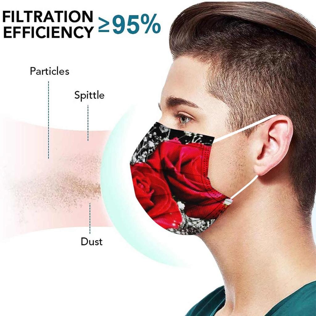 10 шт. трехслойная защитная пыленепроницаемая одноразовая маска с мультяшным принтом для взрослых