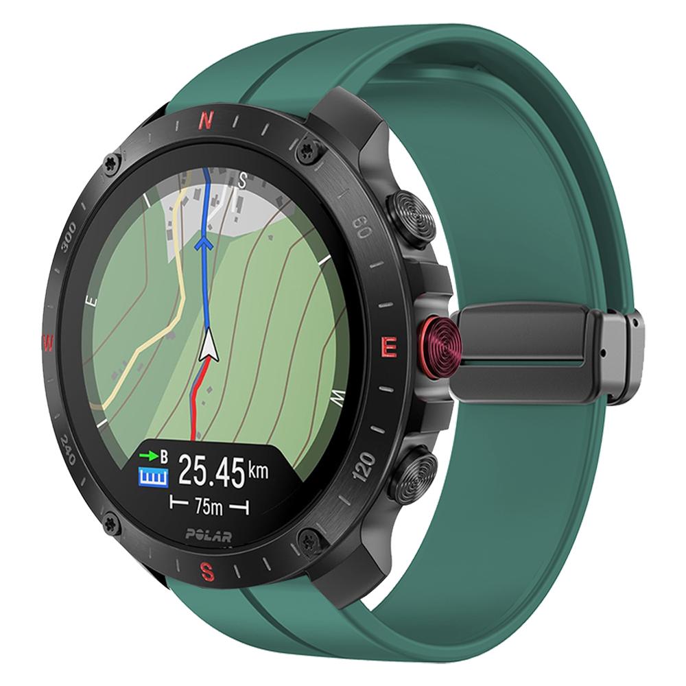 22 мм 20 мм Магнитная пряжка Силиконовый ремешок для POLAR Grit X2 Pro Titan / Vantage V3 M M2 / Ignite 3 2/Pacer / Unite Ремешок