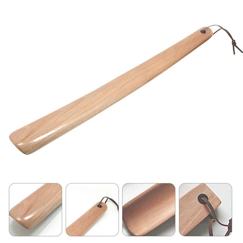 38 см Практичный женский и детский рожок для обуви с деревянной длинной ручкой и подвесной веревкой