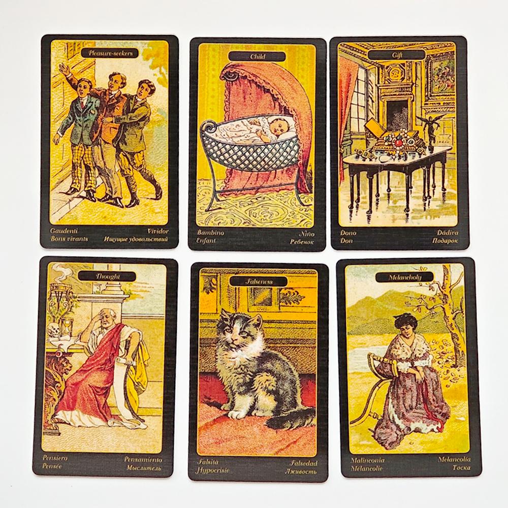 9*6см Цыганская Оракульная Колода Английское и Испанское издание 52 шт. Оракульные карты, напечатанные на кардстоке 350 г/м2 с двойным тиснением