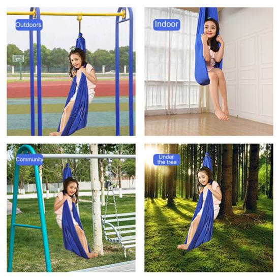 Сенсорный гамак для детей Легкий терапевтический тканевый гамак-качели Сенсорный гамак-качели Подвесное кресло Ткань для йоги Дышащий сенсорный мешок