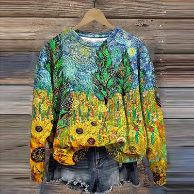 Толстовка с капюшоном для женщин, повседневные толстовки с цветочным принтом, свободные топы с круглым вырезом для женщин, толстовки с капюшоном, зимняя женская одежда Harajuku