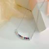 Colorful Diamond Necklace, Niche Design, Light Luxury, Diamond Inlay, High-end Line, Collarbone Chain, Gift Giving