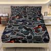 Разнообразный гоночный узор матрас трехкомпонентный цифровая печать комплект постельного белья для пары
