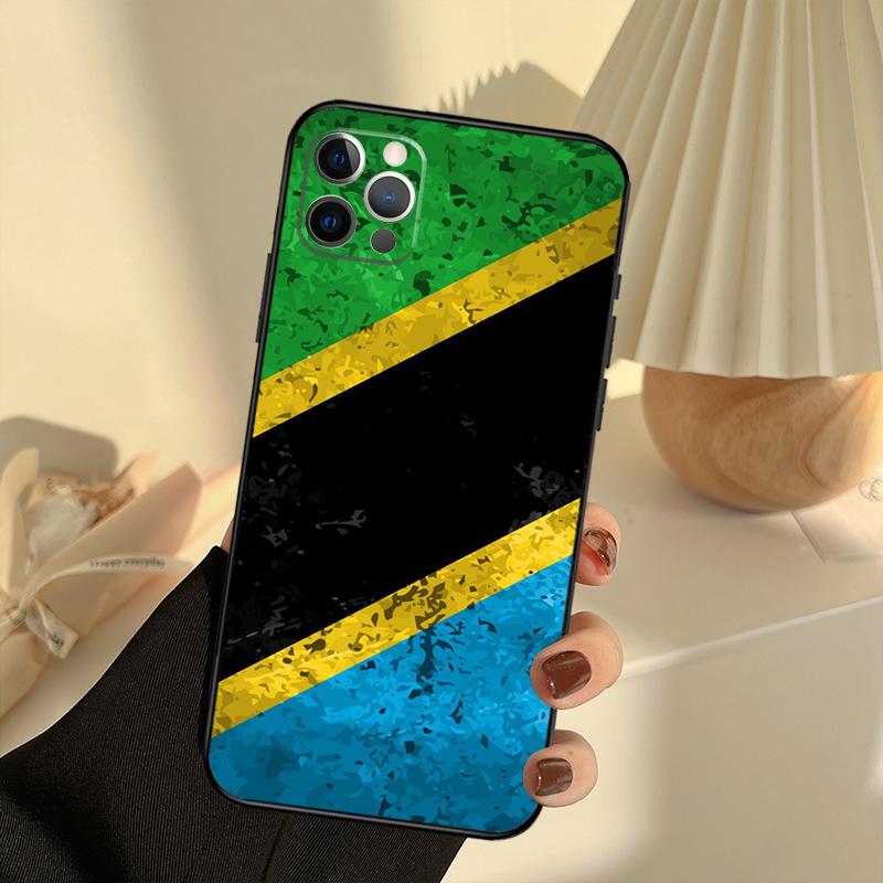 Tanzania National Flag Phone Case For iPhone 15 14 13 12 11 16 17 Pro Max 13 mini 15 16 Plus 16e 17 Air Cover Funda
