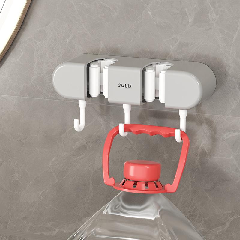 Настенный крючок без проколов: Крепкий держатель для швабры с клеевым слоем для хранения в ванной или на двери