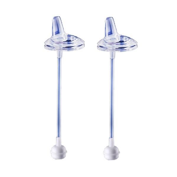 Purea Double Heart/Gromimi Compatible Weighted Spout Refill Straw Tip, Transparent, 2 Pieces