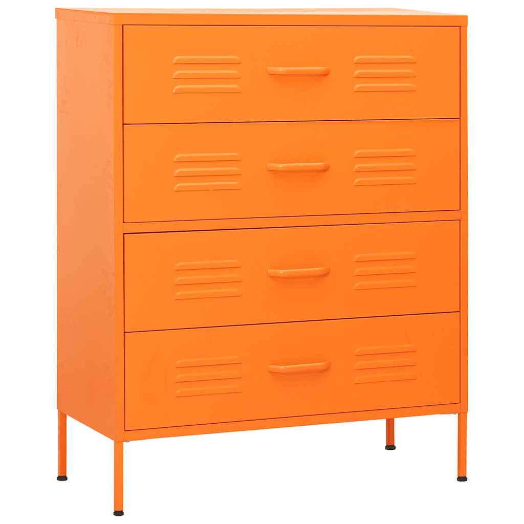 Orange Sideboard 80 x 35 x 101.5 cm Steel