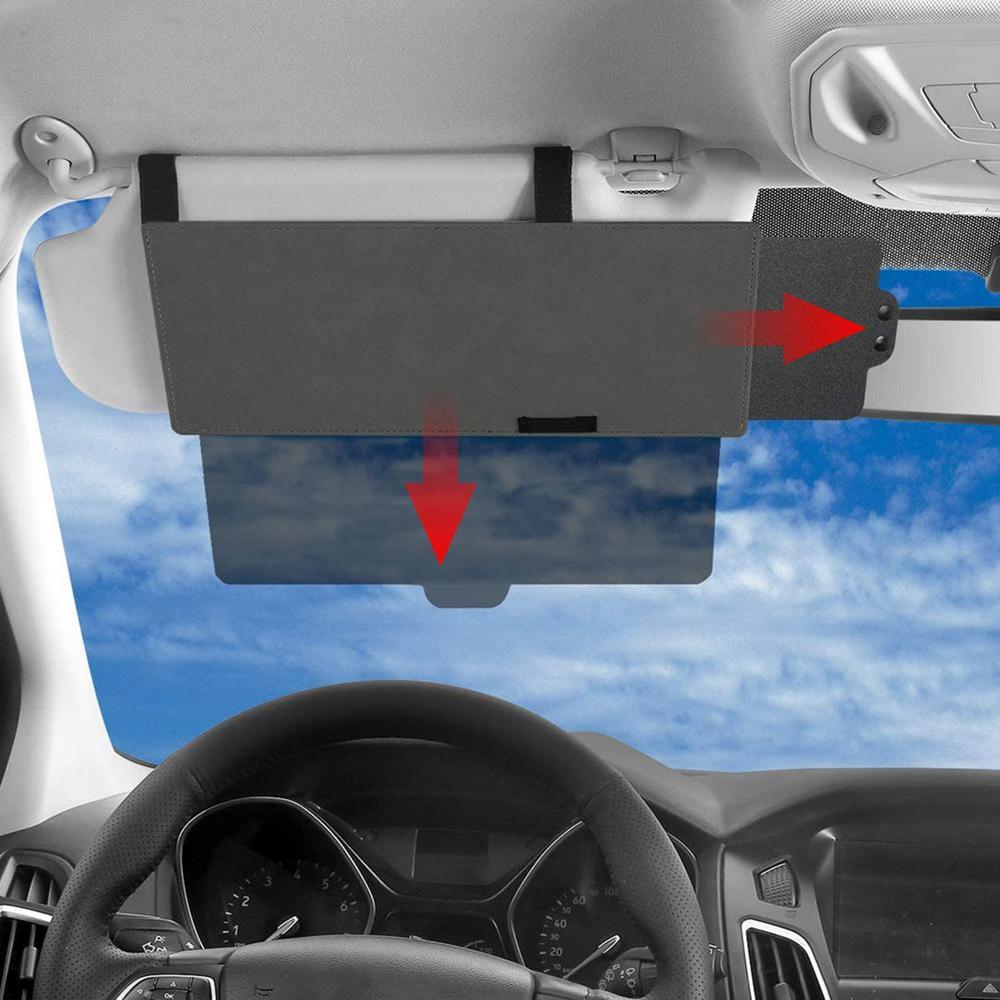 Universal Car Sun Visor Sunshade Extendable Anti-glare Block Retractable Black