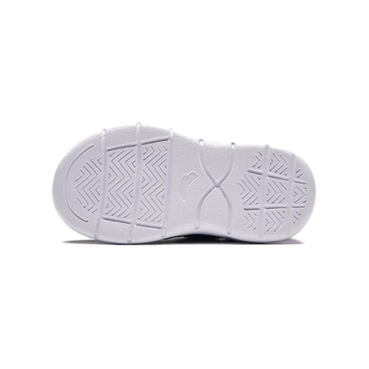 Anta Kids Outdoor Comfortable Shock Absorbing Wear Resistant Low Top Walking Shoes Baby Shoes Black White A312420007-3