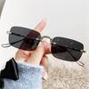 Fashion Rimless Rectangle Sunglasses for Women Men Trendy Vintage Ocean Lenses Sun Glasses Brand Design Eyewear UV400 Shades
