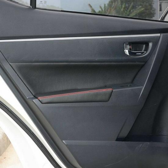 9pcs Real Leather Car Door Panel Armrest Center Box Cover For corolla 2014 2015