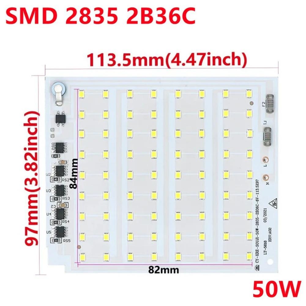 Светодиодные лампы чипы 220 В SMD чип 2835 Smart IC светодиодный модуль Замена 10 Вт 20 Вт 30 Вт 50 Вт 100 Вт для наружного прожектора прожектор
