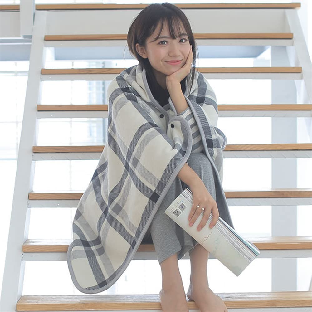 Rose Throw Large 3 Colors To Choose Blanket To Warm with Plaid Moisture Heat Antibacterial One Size Fits Most 80 X 135 CM Blanket, Size, From, 4-Way