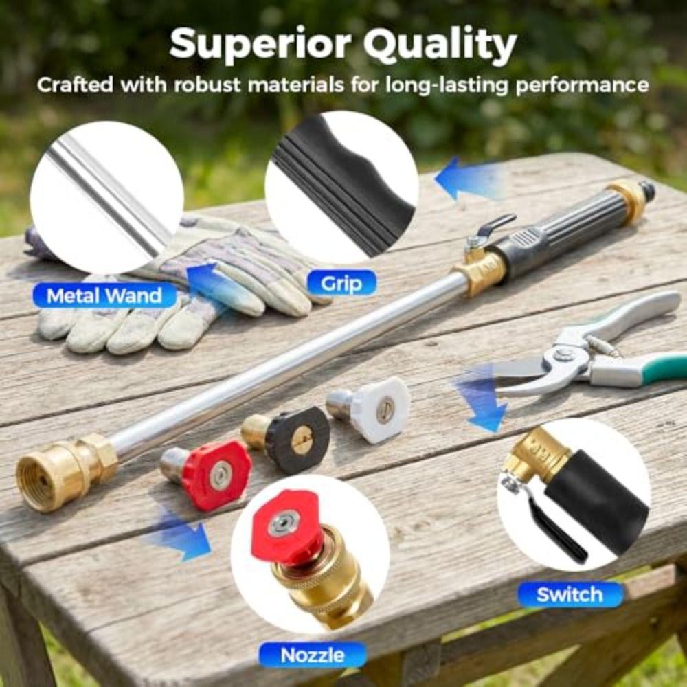 High-Pressure Pressure Washer Portable Hydro Jet Power Washer Wand Car Wash Tool  for Garden Hose