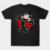 Мужская черная футболка с принтом Felix The Cat, принт на хлопковой футболке термотрансферной бумагой без вырезания