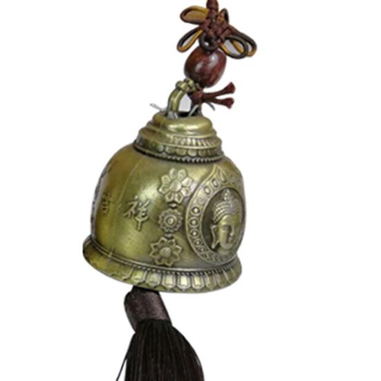 Wind Chime Chinese Engraved Decorative Style Retro Exquisite Clearly Classical Antique Brass Wind Chime for Home