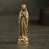 Vintage Blessed Virgin Mary Figurines Key Chains Pendants Brass Holy Mother Religion Faith Buddha