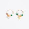 BIMBA Y LOLA Multi-Stone Hoop Earrings B246AIW013GNF