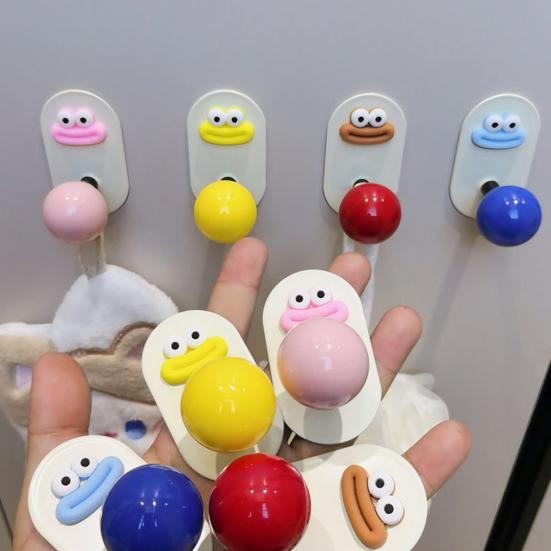Adhesive Cartoon Hook Bathroom Towel Hook Waterproof Cute Wall Hook for Kitchen Utensils Bedroom Coats