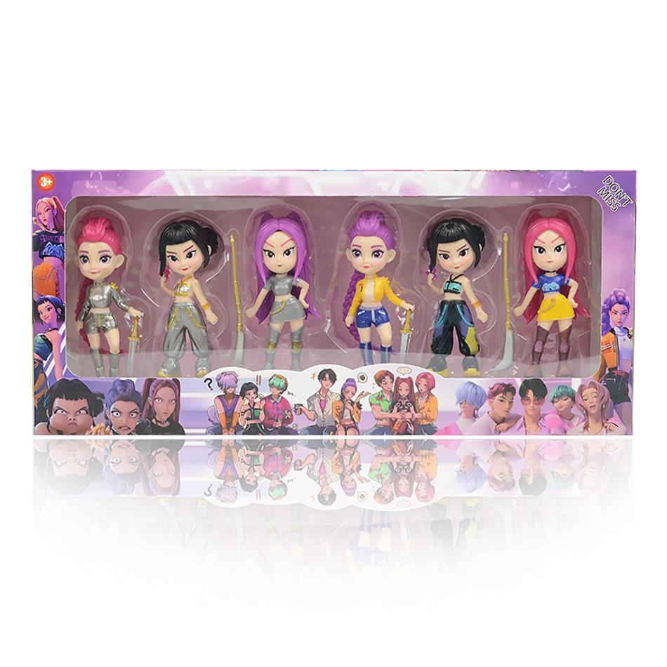 Hot Kpops Devil Hunter Rumi Zoe Mira Anime Polyvinyl Chloride Character Collection Desktop Trinkets Childrens Gift