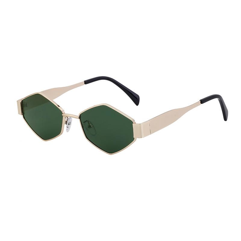 Fashion Irregular Metal Sunglasses Female Tide Personality Wide Temple Sunglasses Female Sunglasses