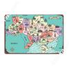 Ukraine Colorful Map Poster Metal Plaque Personalized Garage Club Plaques Cinema Garage Tin Sign Poster