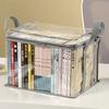 Multifunctional Storage Box Foldable Book Box with Handle Zipper Closure Waterproof Toy Box Transparent Storage Case