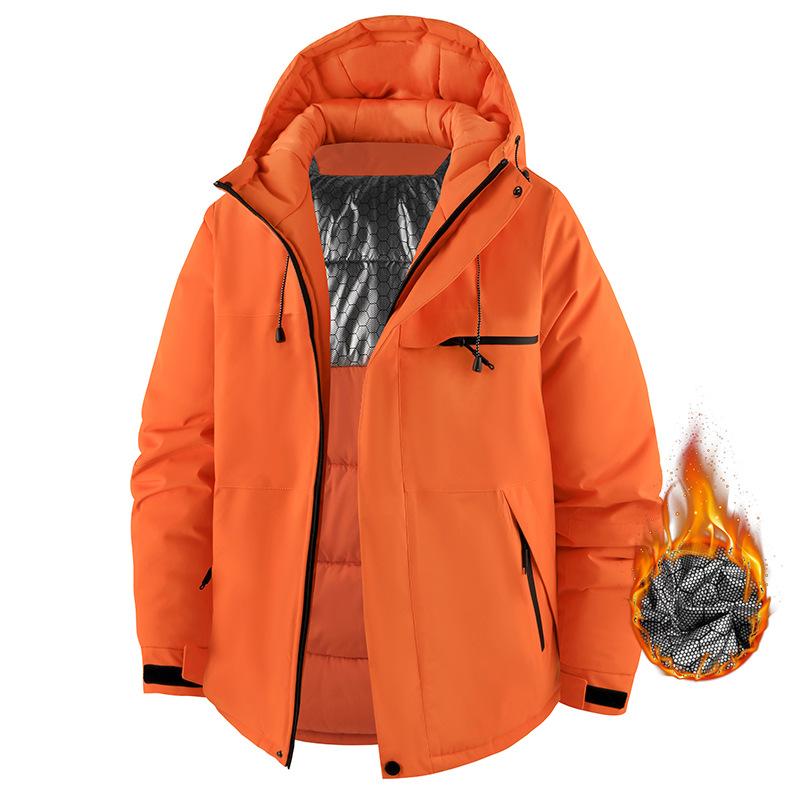 Мужская куртка из графенового хлопка, утолщенная, зимняя, теплая, ветрозащитная, водонепроницаемая, одежда для альпинизма на открытом воздухе, мужское пальто, хлопковая куртка