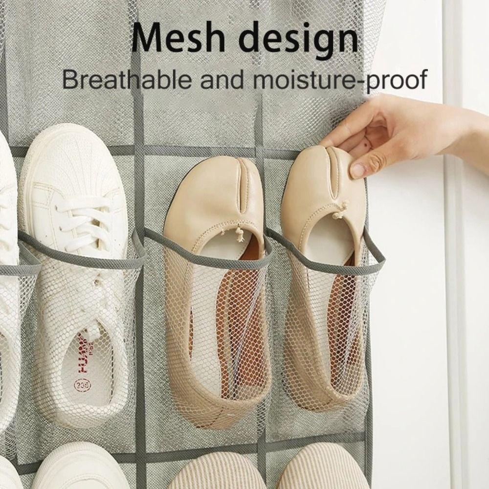 24/28 больших карманов, сетчатые карманы для обуви, тканевый органайзер для шкафа, прочный держатель с 3 металлическими крючками, сумка для подвешивания в гардеробе