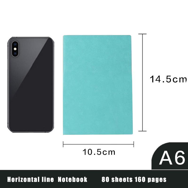 Утолщенный блокнот A6 для деловых заметок из овчины, 160 страниц, с подкладкой