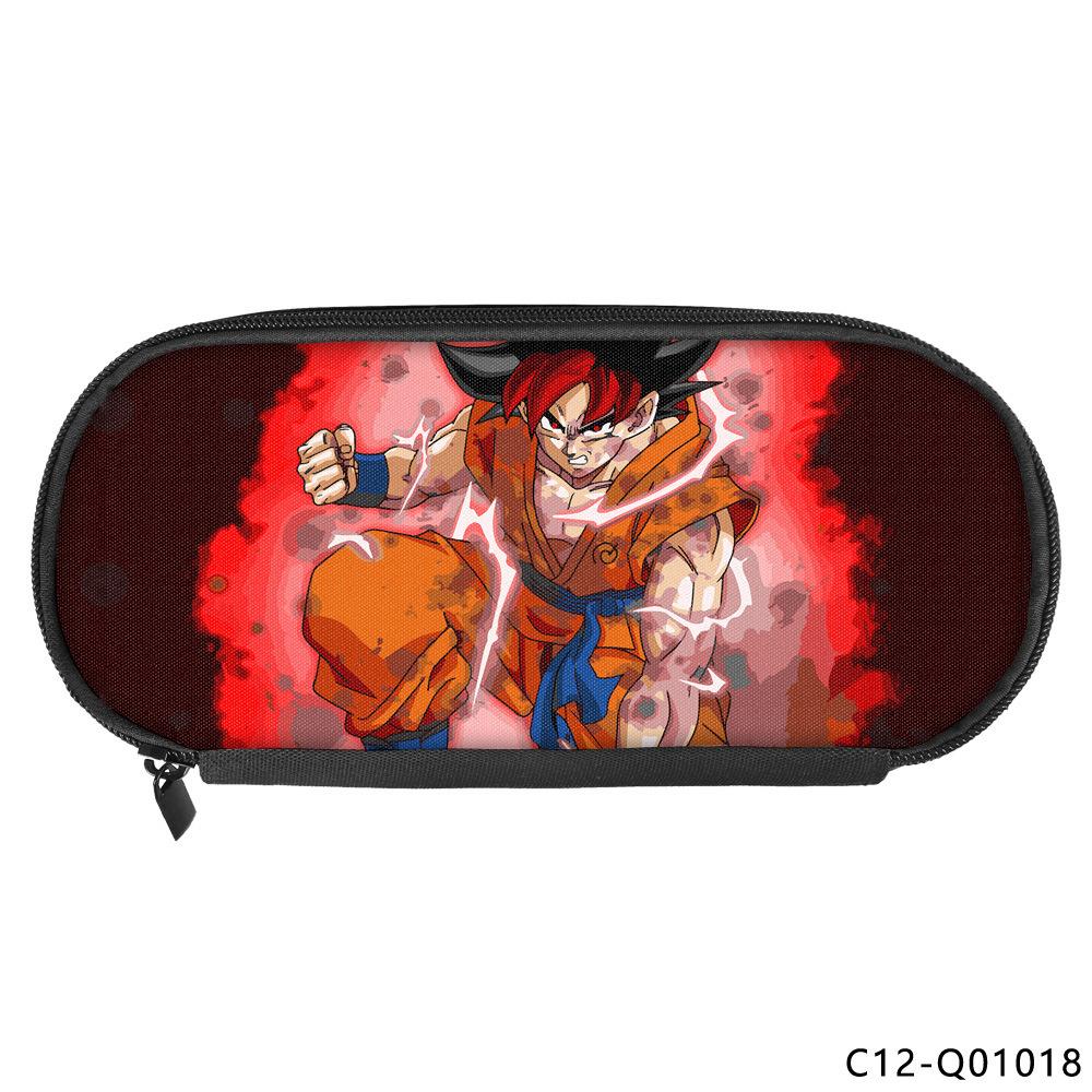 Полиэстеровая пенал с принтом Dragon Ball, Школьная пенал для канцелярии, Портативный пенал, Многофункциональная сумка для хранения