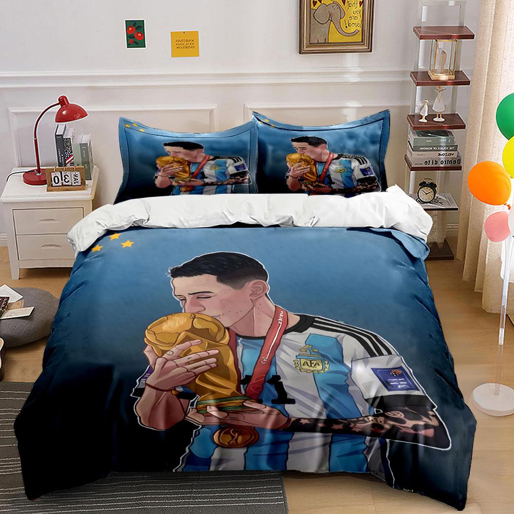 Argentina Football Champion Art Bedding Duvet Cover Set Duvet Cover Pillowcases (1*Duvet Cover 2*Pillowcases, without duvet insert)