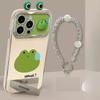 Woman Frog Doll Stand Suitable for Apple 15 Mobile Phone Case IPhone 14 Full Cover Anti-fall 13 Electroplating 6D Window