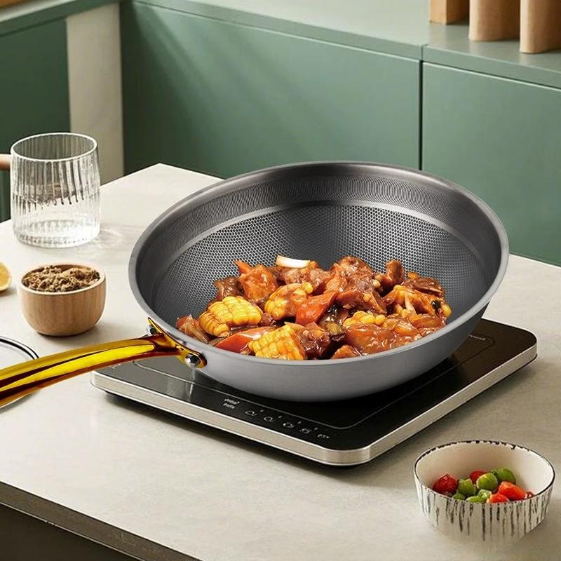Zhishi 32cm Titanium Coating-Free Non-Stick Wok
